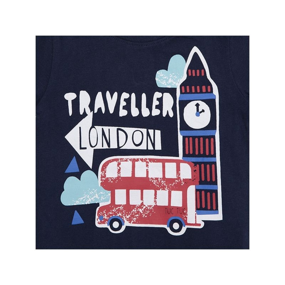 Navy Blue London Adventure Long Sleeve Tee - Picture 3 of 3